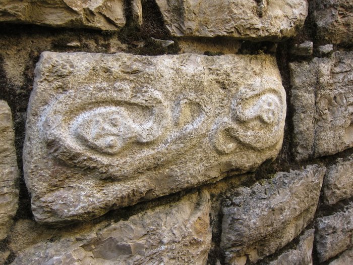 Carving on one of the blocks of Huaraz