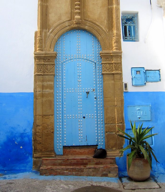 Houses inside Kasbah the Uddaya, Rabat, Morocco