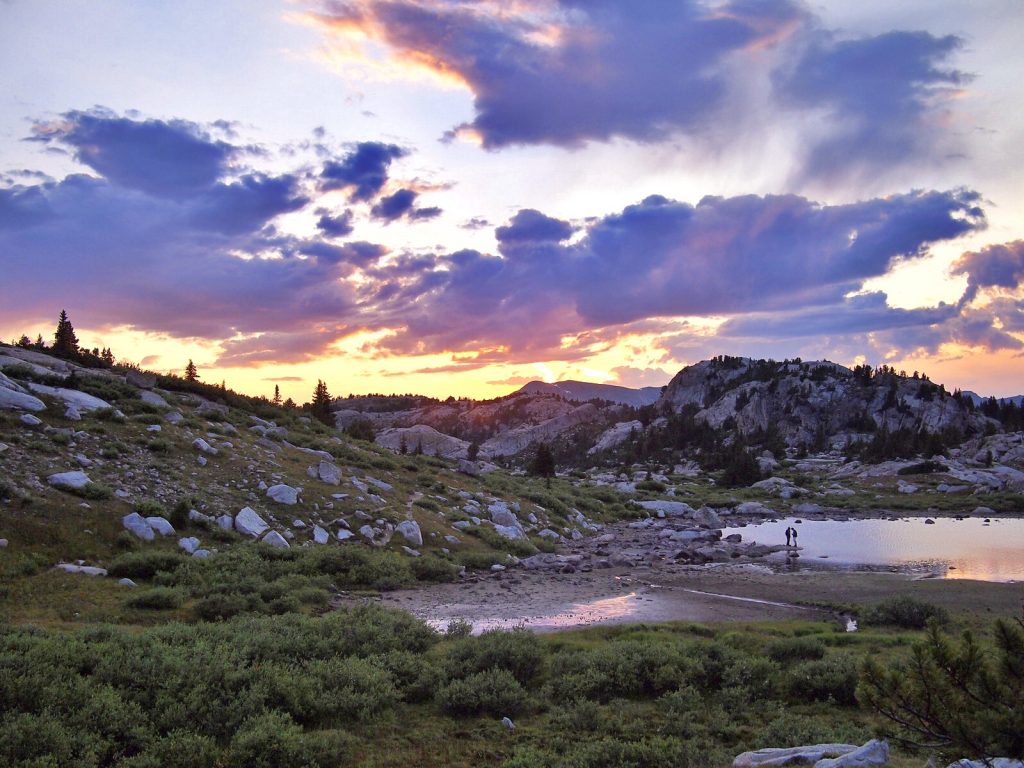 Beautiful sunset in the Wind River Range