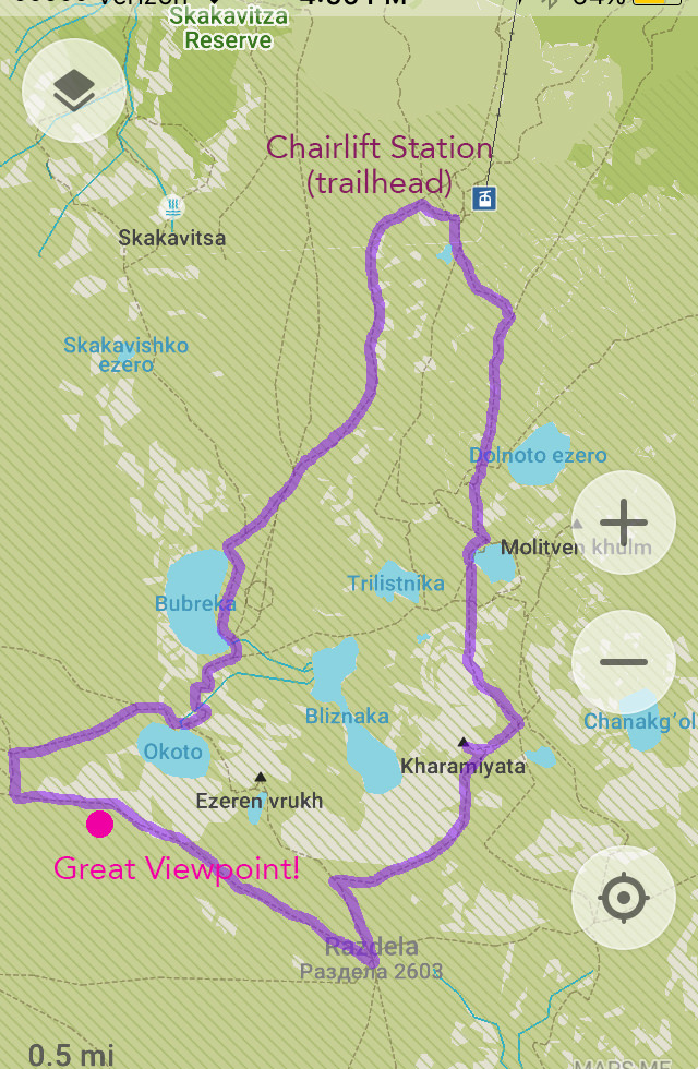 7 Rila Lakes trail map