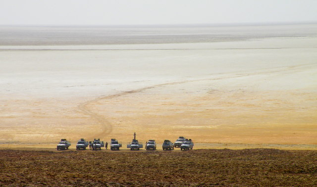 Jeep convoy on the Danakil Depression tour
